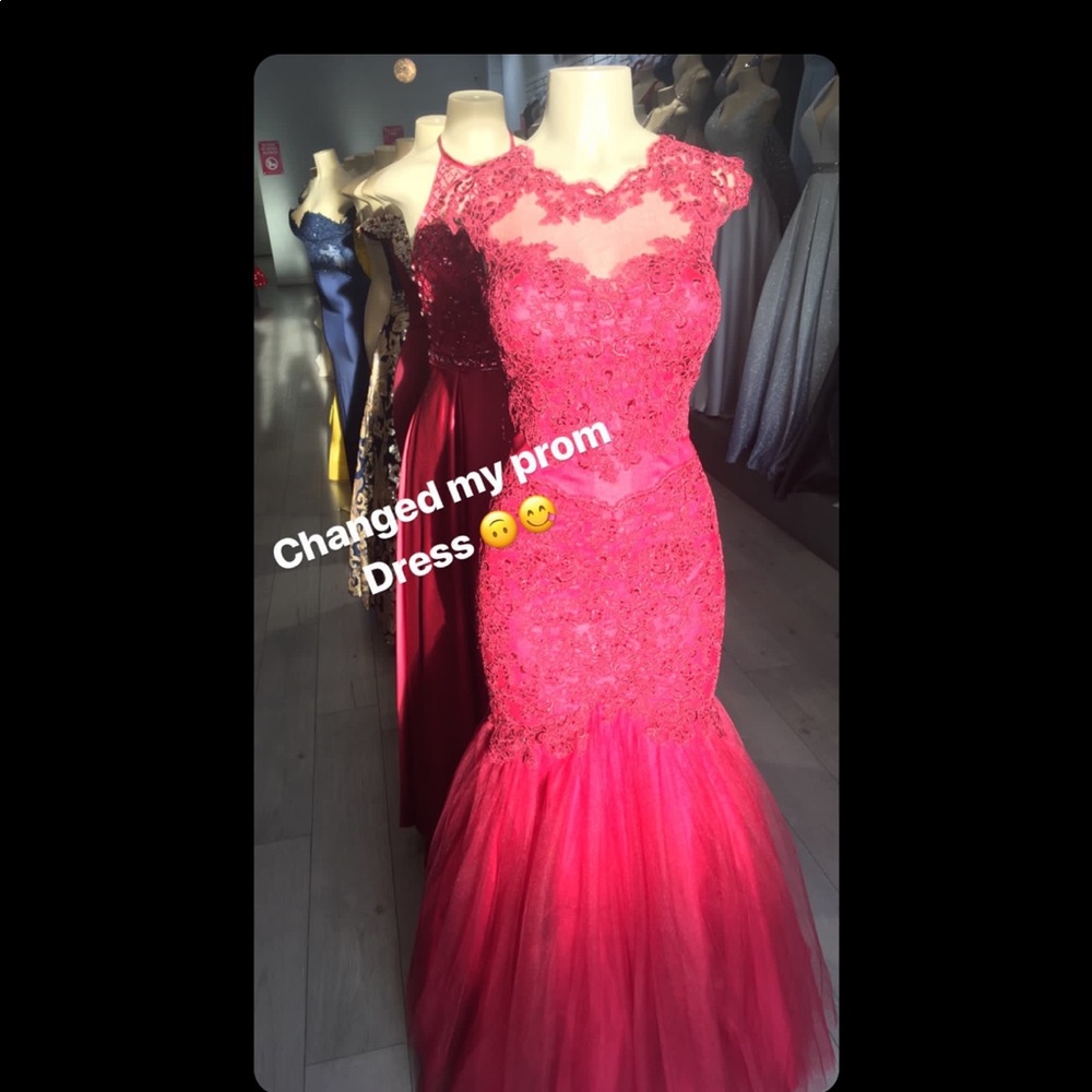 Elegant Hollywood styled red dress